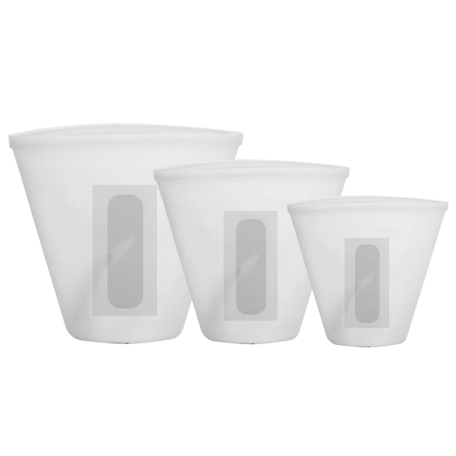 3-Pieces: Silicone Food Storage Bags Reusable Leakproof Food Container Set with 3 Seals DailySale