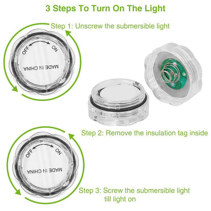 3-Pieces: Submersible LED Tea Lights Waterproof Candle Lights DailySale