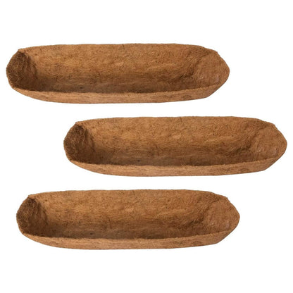 3-Pieces: Trough Coco Basket Half Moon Planter Replacement DailySale
