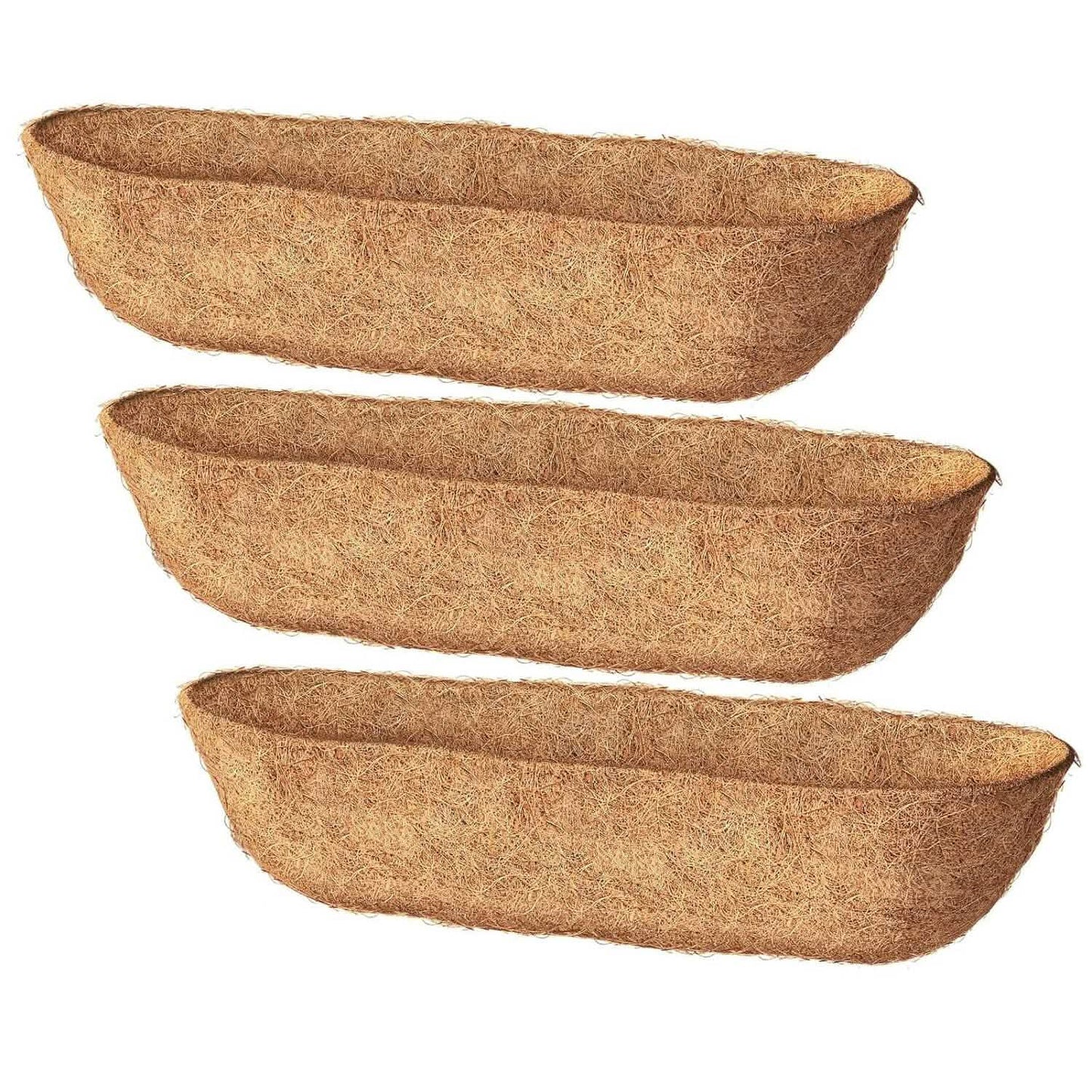 3-Pieces: Trough Coco Basket Half Moon Planter Replacement DailySale