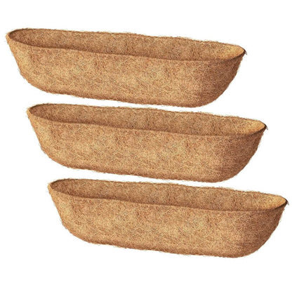 3-Pieces: Trough Coco Basket Half Moon Planter Replacement DailySale