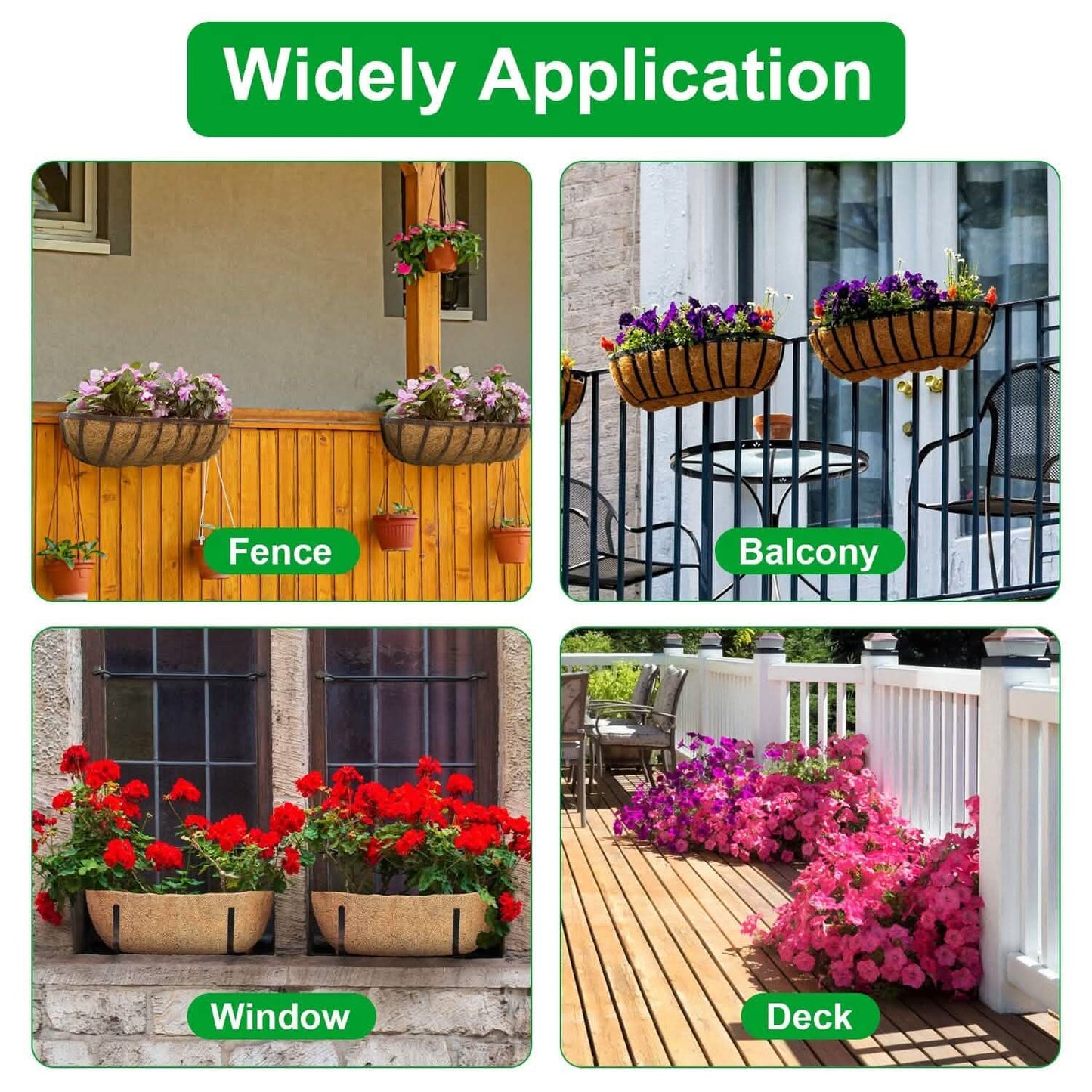 3-Pieces: Trough Coco Basket Half Moon Planter Replacement DailySale