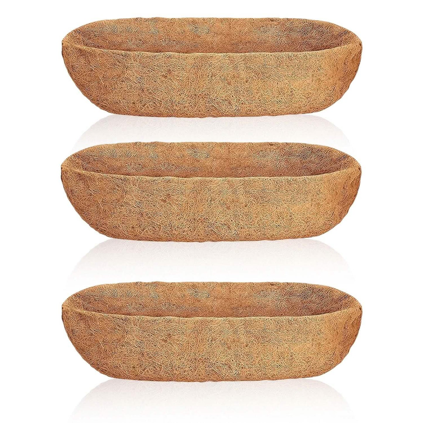 3-Pieces: Trough Coco Basket Half Moon Planter Replacement DailySale