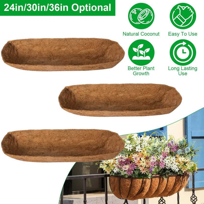 3-Pieces: Trough Coco Basket Half Moon Planter Replacement DailySale