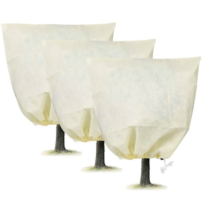 3-Pieces: Winter Plant Cover Bags with Drawstring DailySale