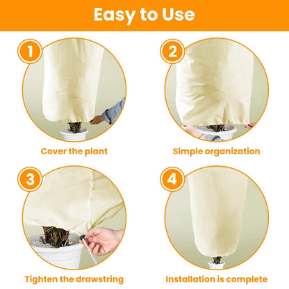 3-Pieces: Winter Plant Cover Bags with Drawstring DailySale