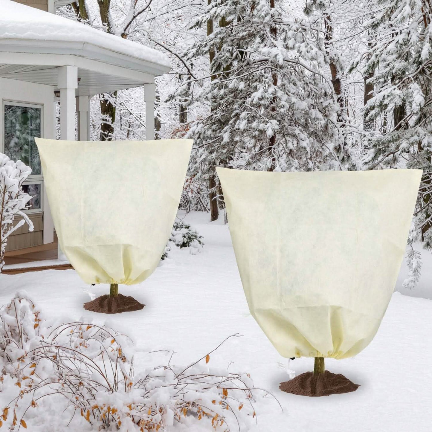 3-Pieces: Winter Plant Cover Bags with Drawstring DailySale
