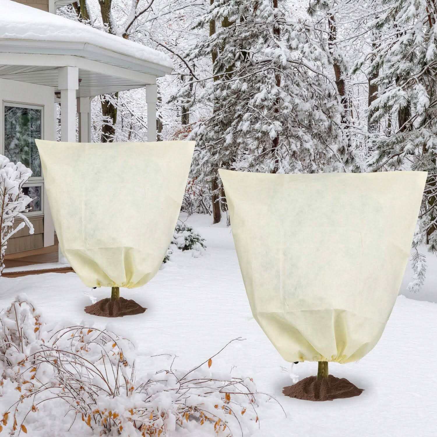 3-Pieces: Winter Plant Cover Bags with Drawstring DailySale