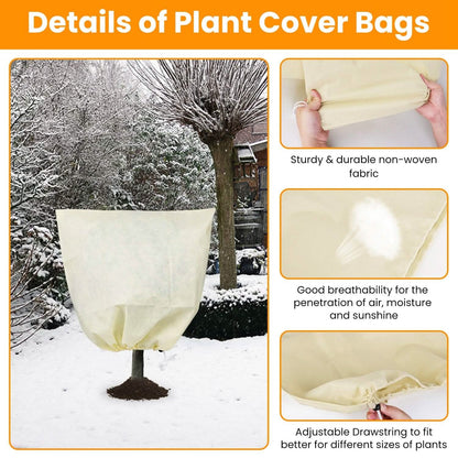 3-Pieces: Winter Plant Cover Bags with Drawstring DailySale
