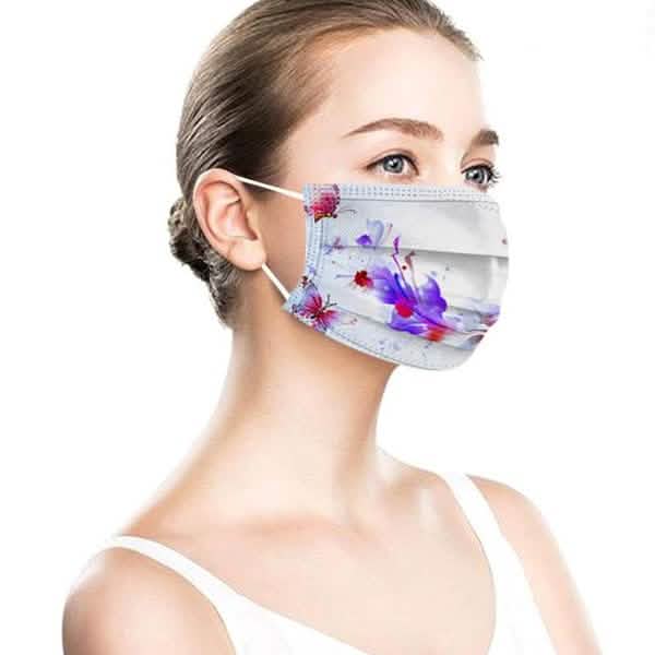 3-Ply Ear Loop Butterfly Printed Mask DailySale