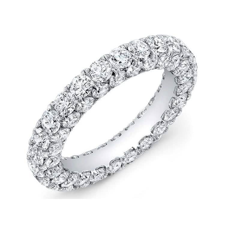 3-Row Cubic Zirconia Eternity Ring DailySale