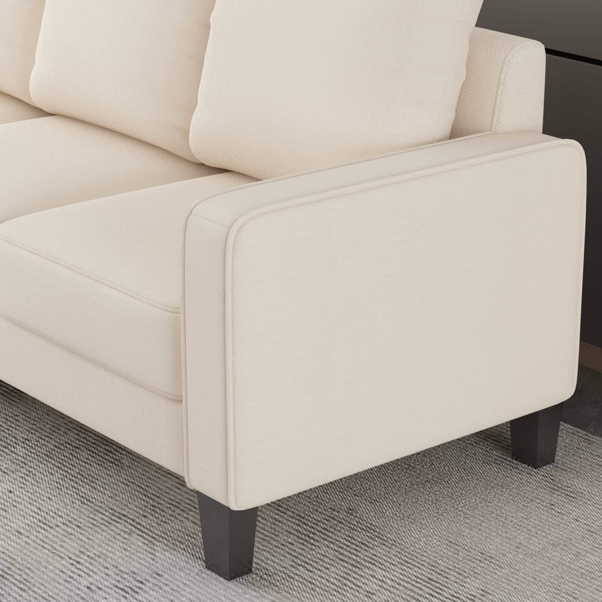 3-Seat Sofa for Living Room-Modern Fabric Sofa Couch with Storage DailySale
