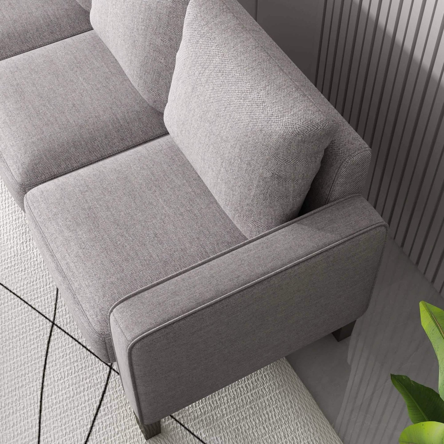 3-Seat Sofa for Living Room-Modern Fabric Sofa Couch with Storage DailySale