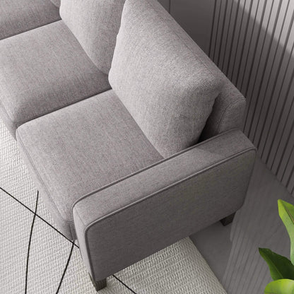 3-Seat Sofa for Living Room-Modern Fabric Sofa Couch with Storage DailySale