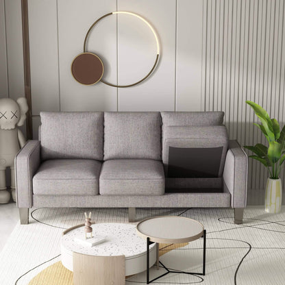 3-Seat Sofa for Living Room-Modern Fabric Sofa Couch with Storage DailySale