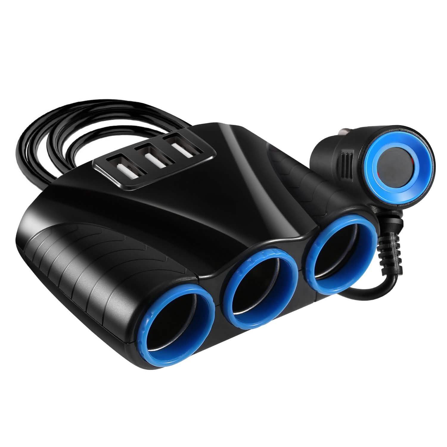 3-Socket Car Cigarette Lighter Splitter DailySale