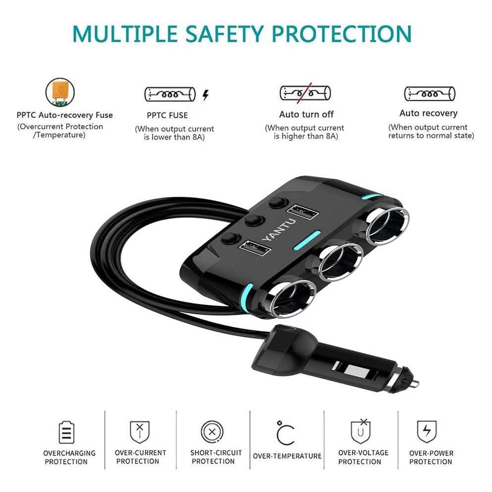 3 Socket Cigarette Lighter Splitter DailySale