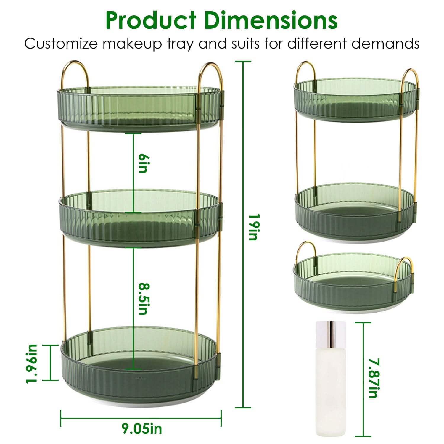 3-Tier 360¬∞ Spinning Rotating Makeup Organizer DailySale