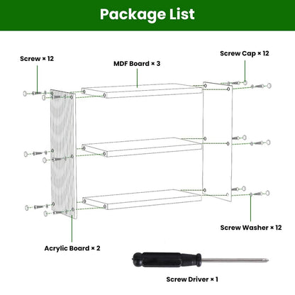 3-Tier: Acrylic Countertop Organizer Bathroom Wood Counter Storage DailySale
