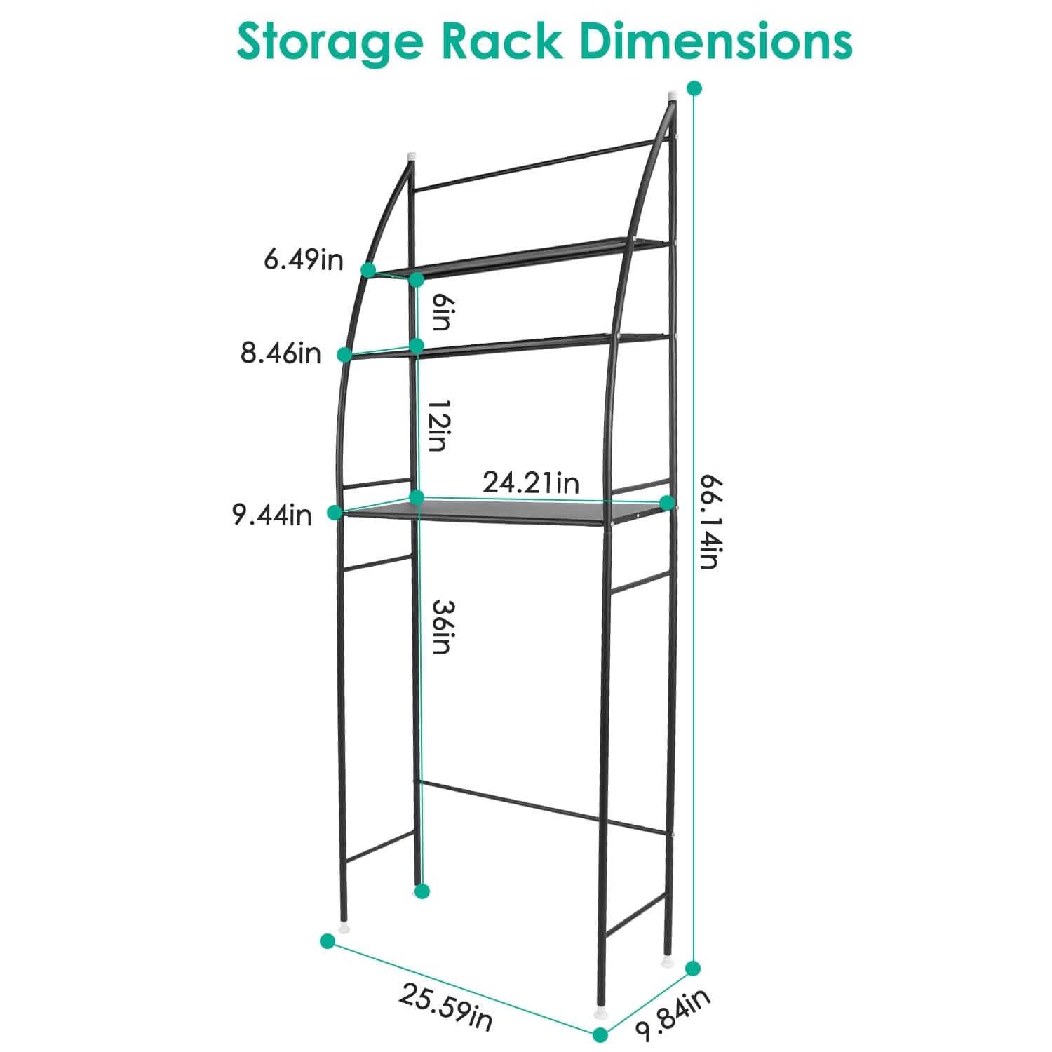 3-Tier Bathroom Over the Toilet Storage Shelf DailySale
