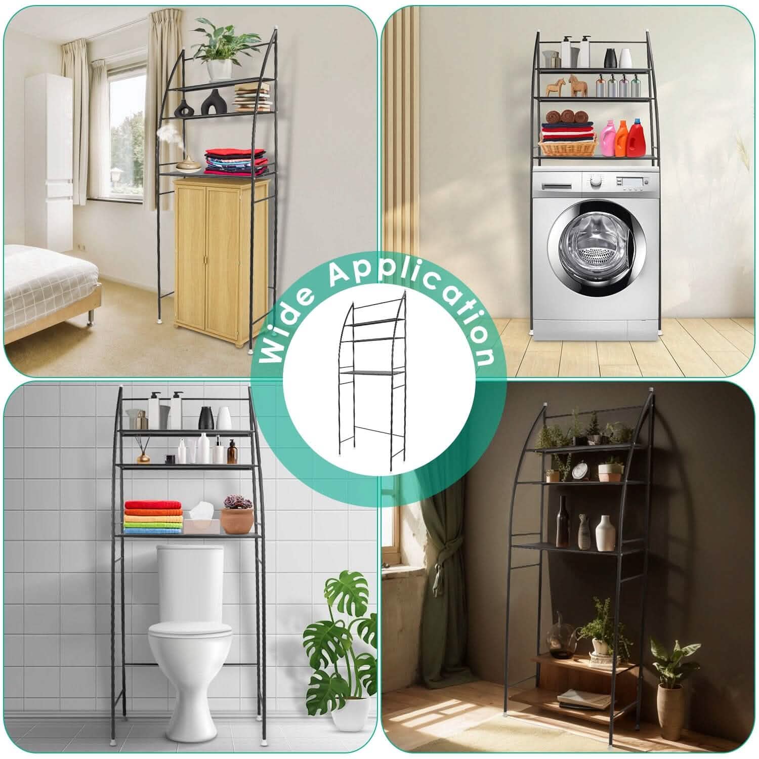 3-Tier Bathroom Over the Toilet Storage Shelf DailySale
