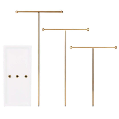 3-Tier Gold Metal Tabletop Jewelry Tree Stand DailySale