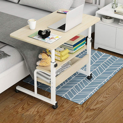 3-Tier Height Adjustable Laptop Desk with Rolling Wheels DailySale
