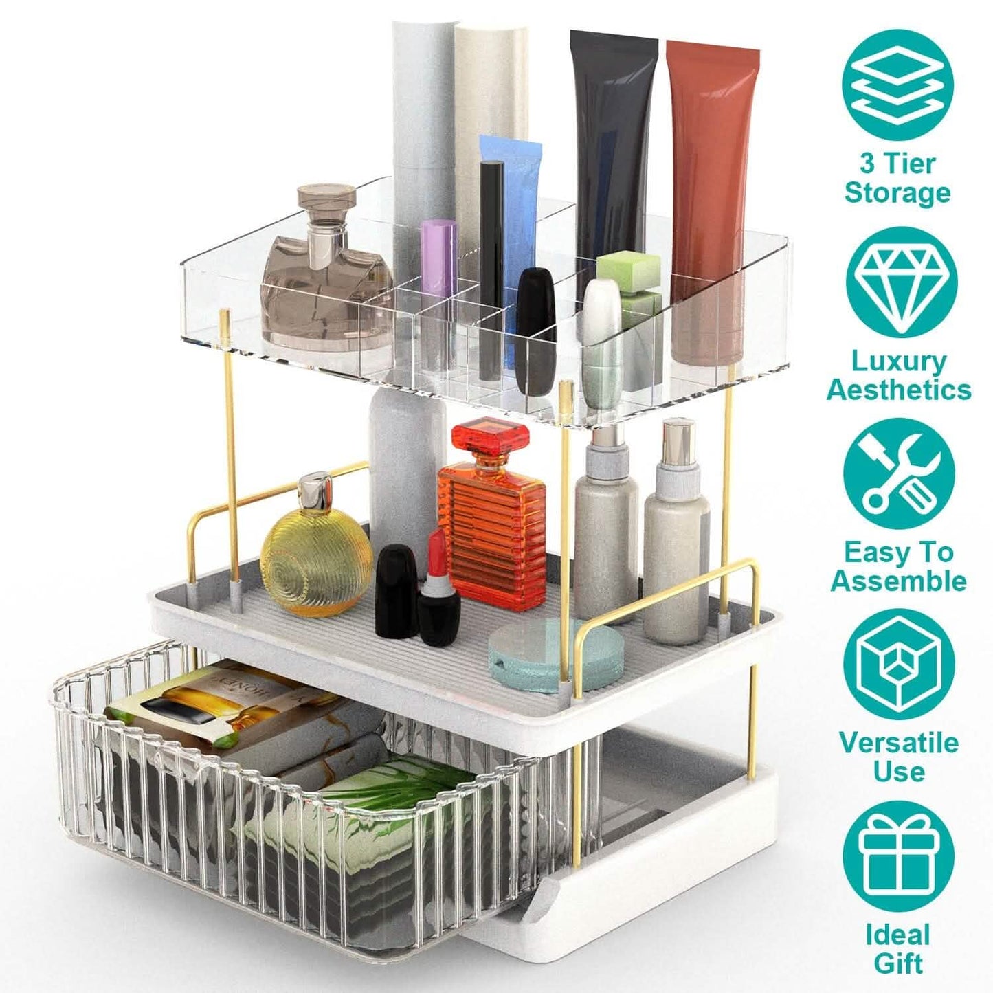 3-Tier Make Up Organizer DailySale