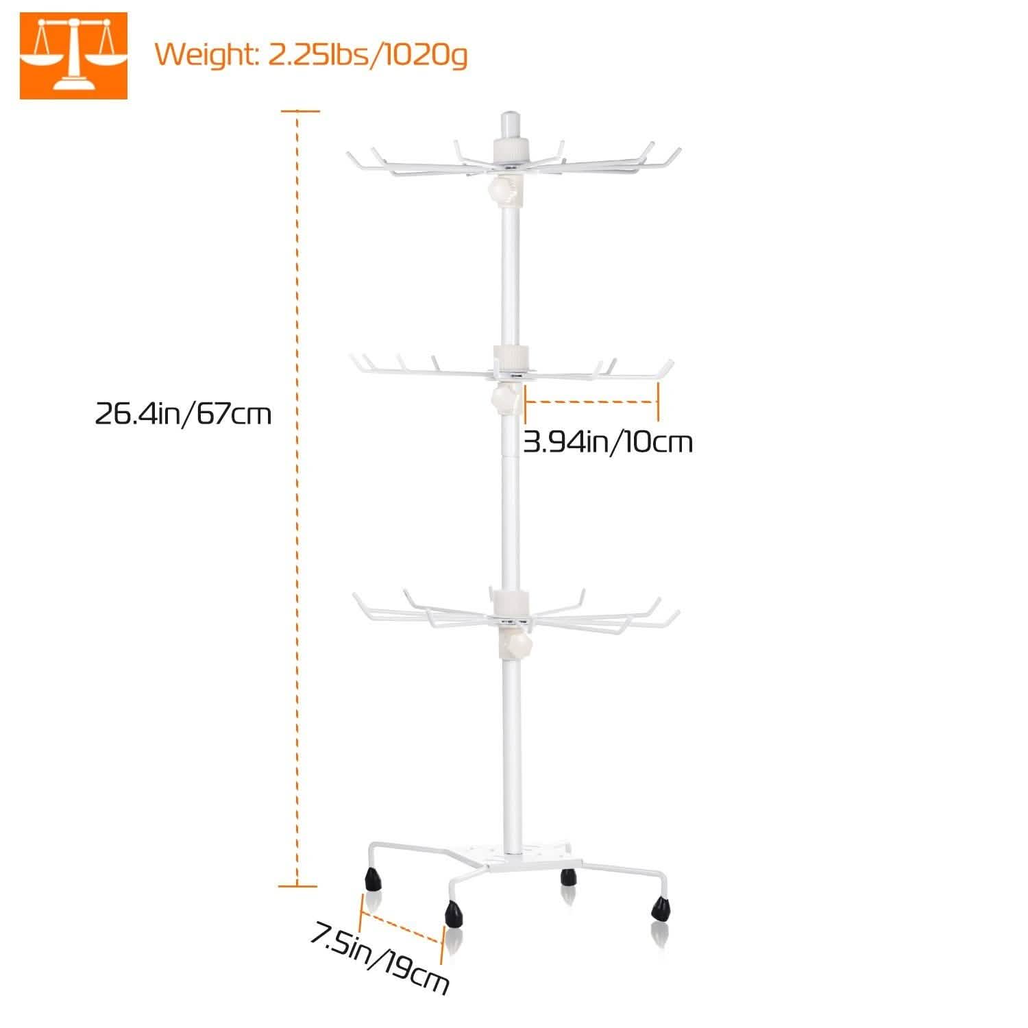 3-Tier Metal Jewelry Rack 30-Hook Necklaces Bracelets Display Stand DailySale