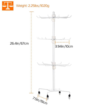 3-Tier Metal Jewelry Rack 30-Hook Necklaces Bracelets Display Stand DailySale
