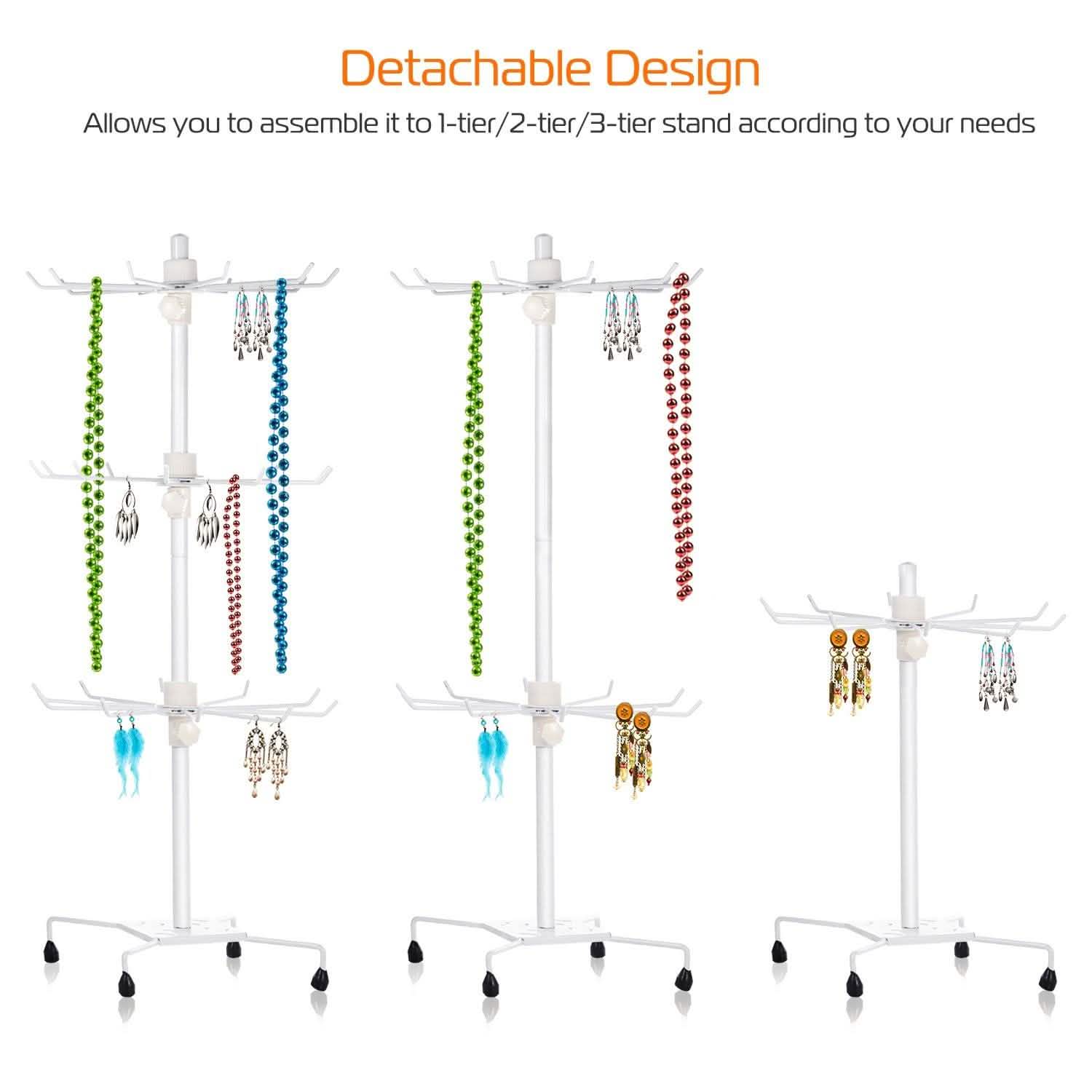 3-Tier Metal Jewelry Rack 30-Hook Necklaces Bracelets Display Stand DailySale