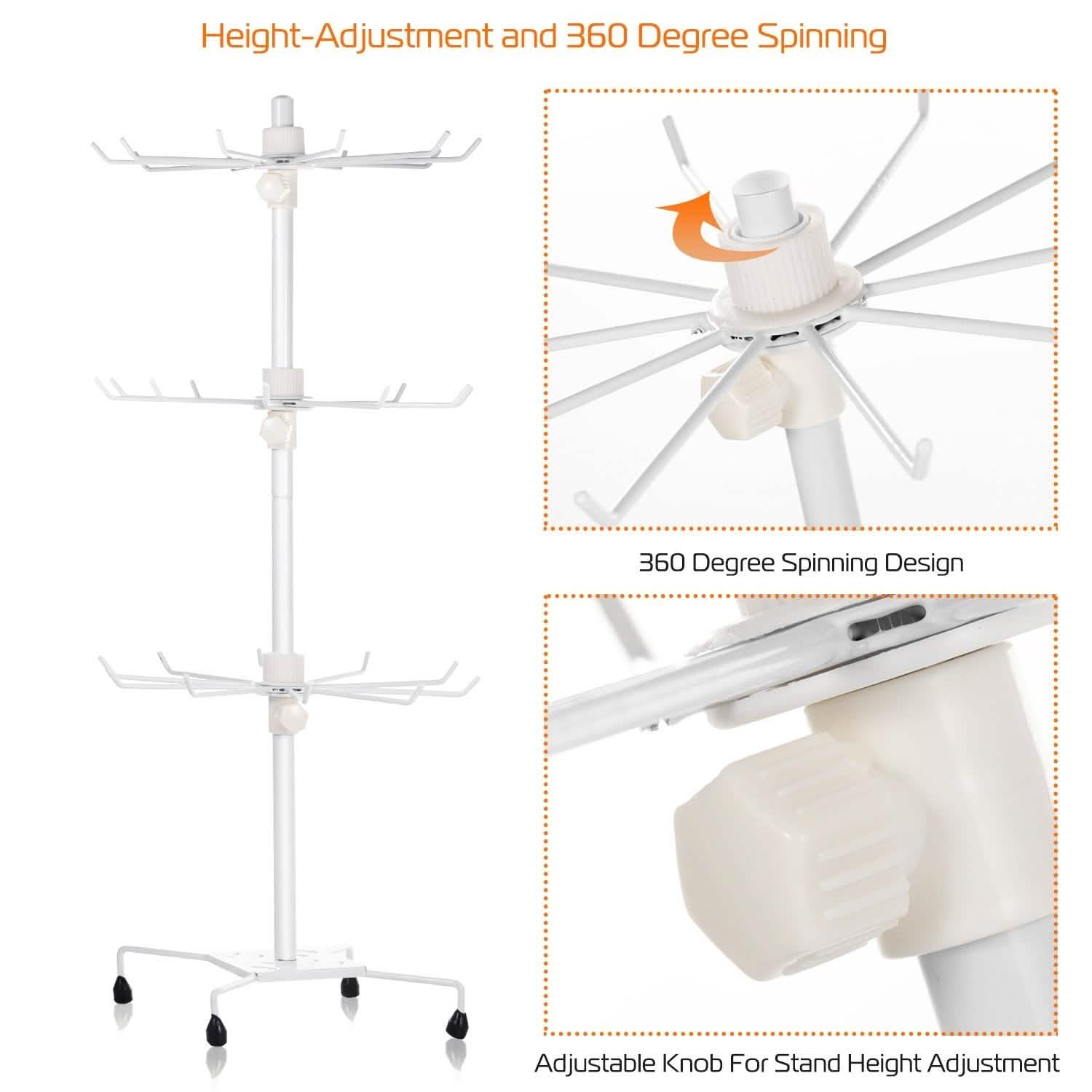 3-Tier Metal Jewelry Rack 30-Hook Necklaces Bracelets Display Stand DailySale