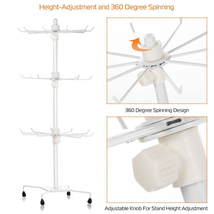 3-Tier Metal Jewelry Rack 30-Hook Necklaces Bracelets Display Stand DailySale