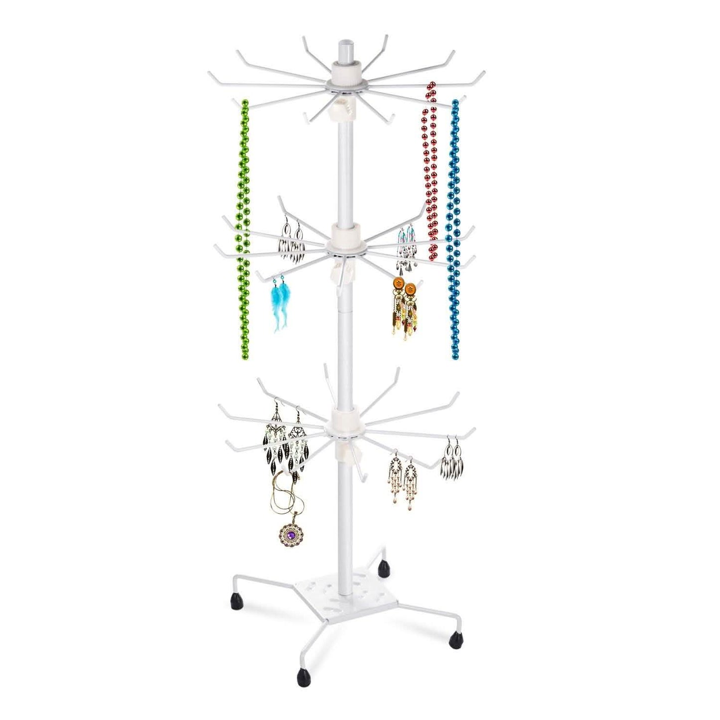 3-Tier Metal Jewelry Rack 30-Hook Necklaces Bracelets Display Stand DailySale