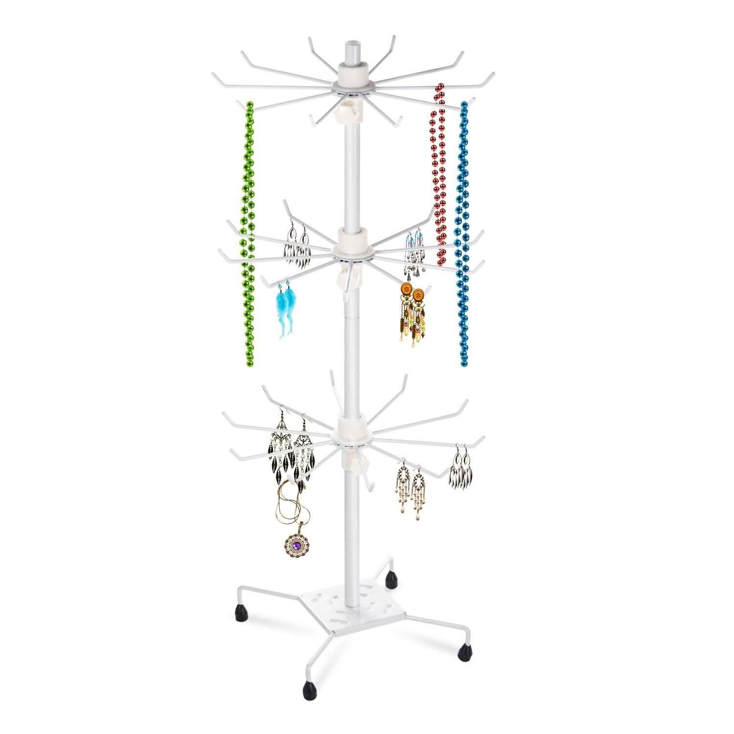 3-Tier Metal Jewelry Rack 30-Hook Necklaces Bracelets Display Stand DailySale