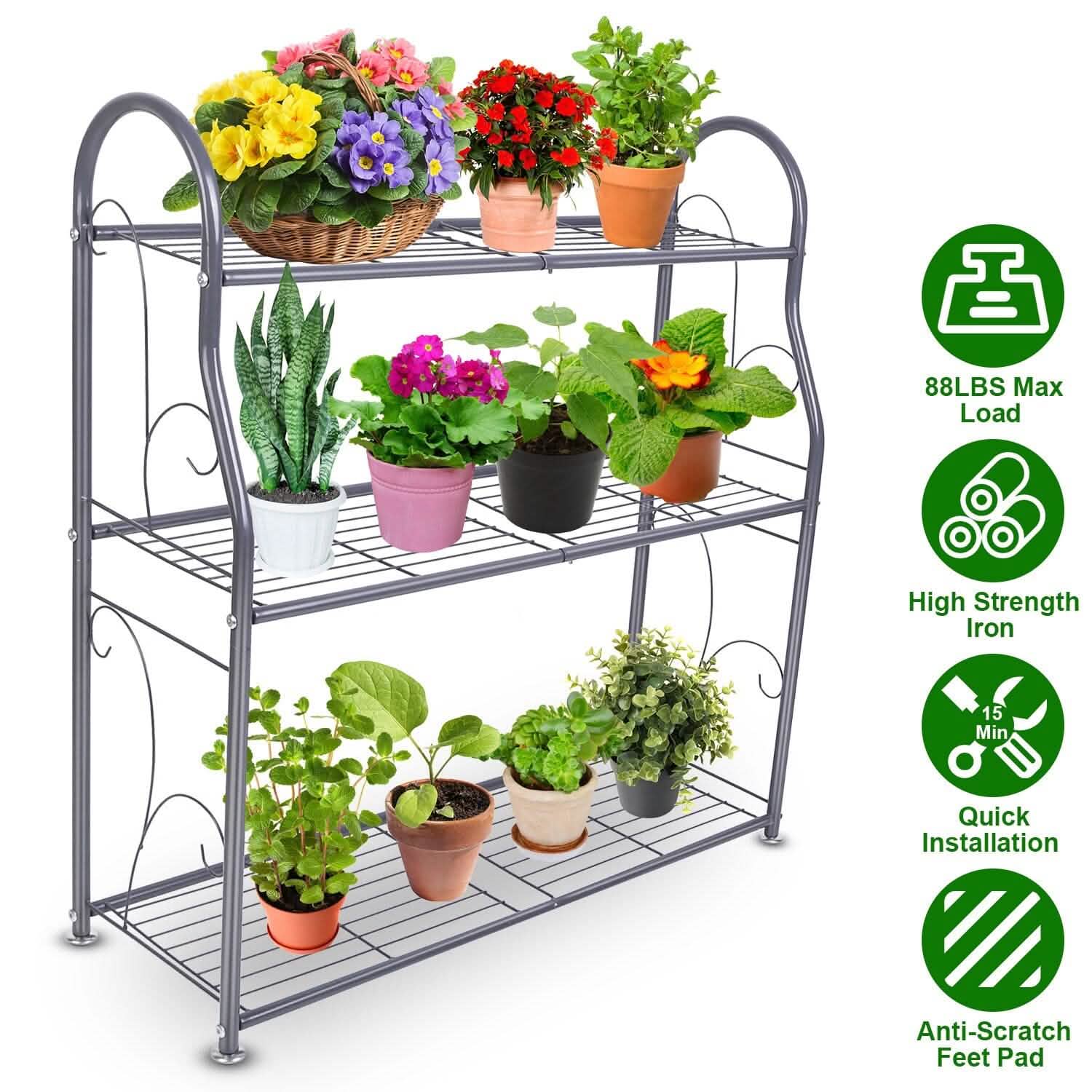 3-Tier Plant Stand Shelf Display Rack DailySale