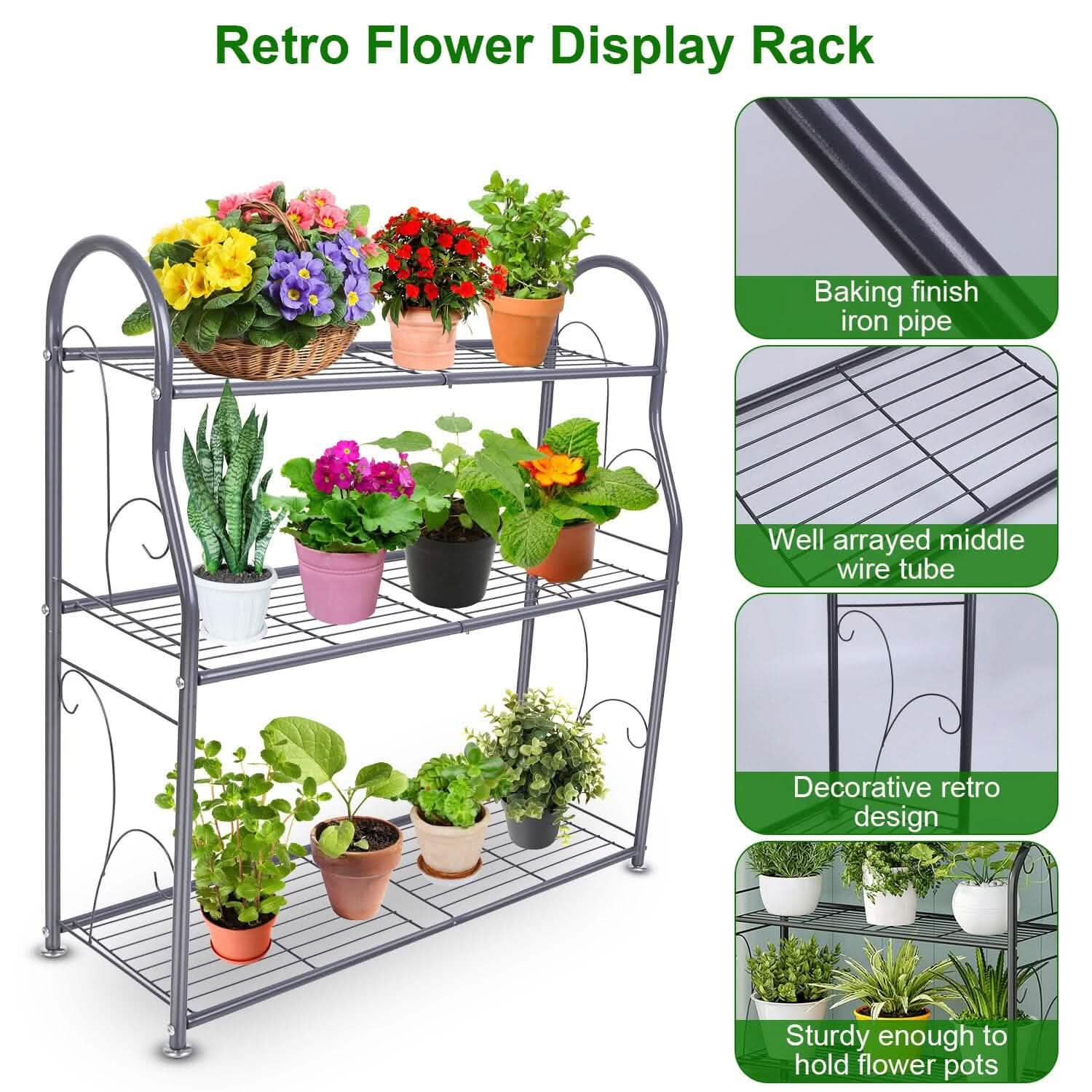 3-Tier Plant Stand Shelf Display Rack DailySale