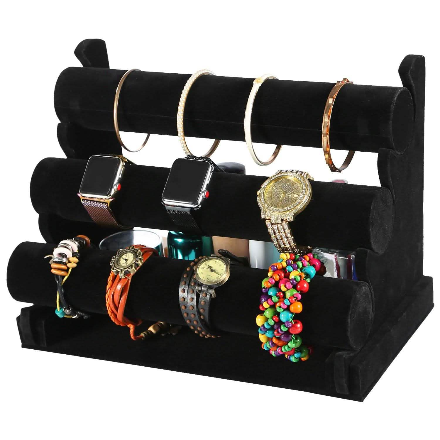3-Tier Velvet Jewelry Stand DailySale