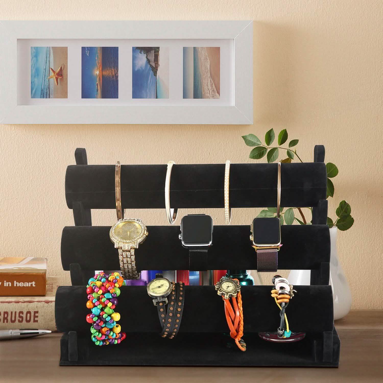 3-Tier Velvet Jewelry Stand DailySale