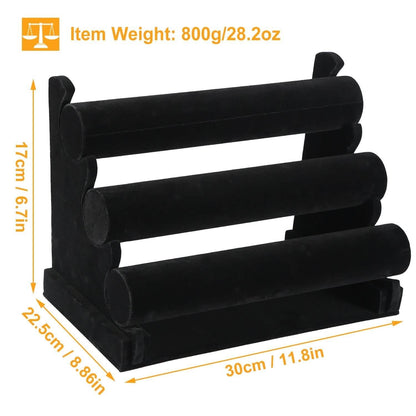 3-Tier Velvet Jewelry Stand DailySale