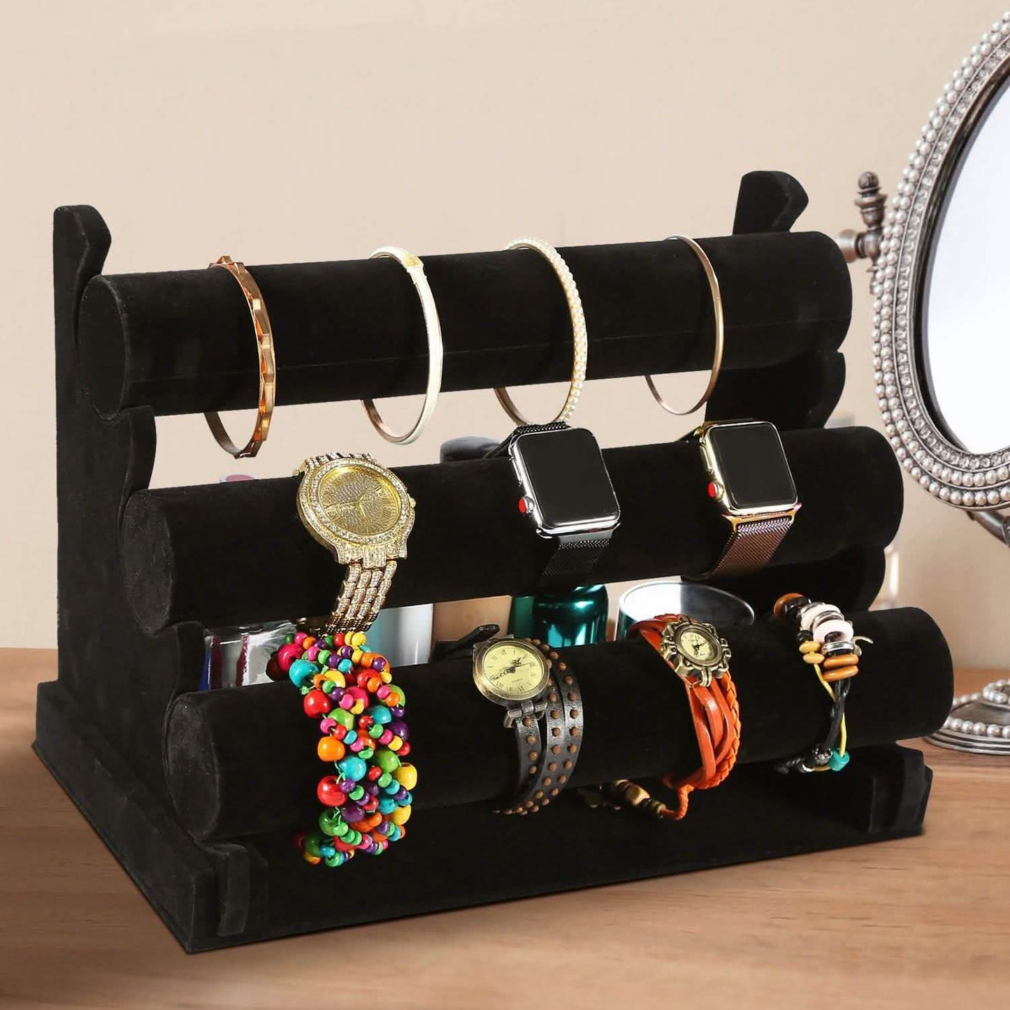 3-Tier Velvet Jewelry Stand DailySale
