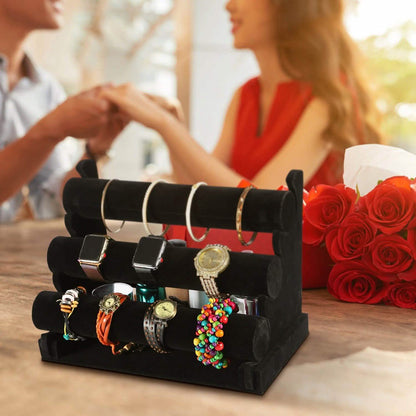 3-Tier Velvet Jewelry Stand DailySale