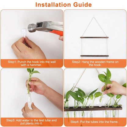 3-Tier Wall Hanging Glass Tube Planter DailySale