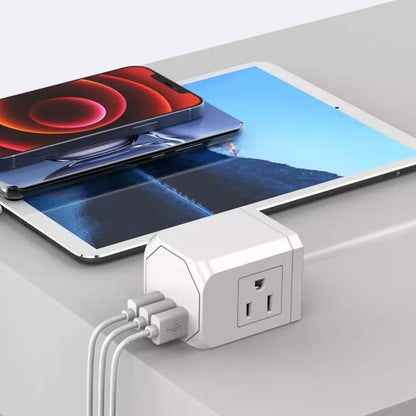 3 Wall Outlets with 3 USB Ports (5ft cord) DailySale