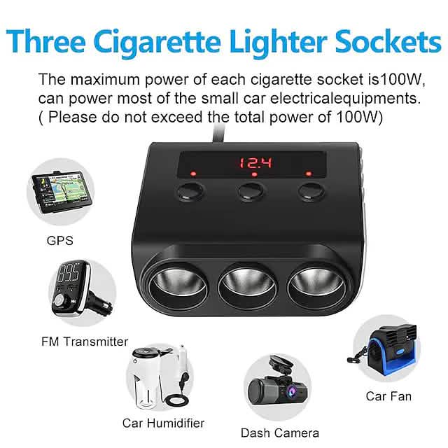 3-Way Car Plug Charger Adapter DailySale