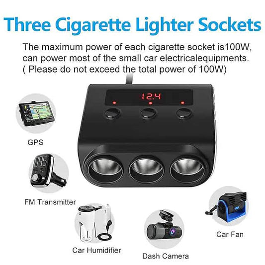 3-Way Car Plug Charger Adapter DailySale
