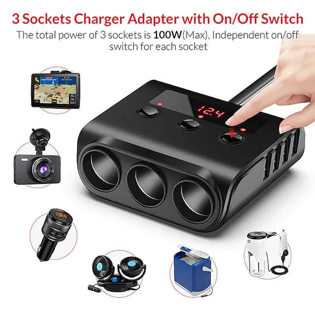 3-Way Car Plug Charger Adapter DailySale