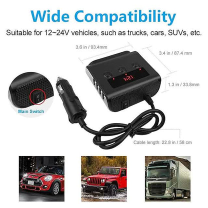 3-Way Car Plug Charger Adapter DailySale