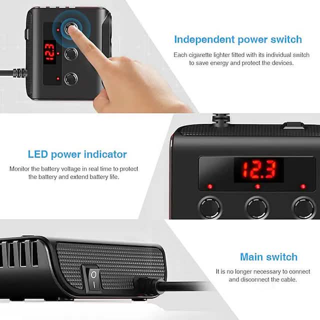 3-Way Car Plug Charger Adapter DailySale