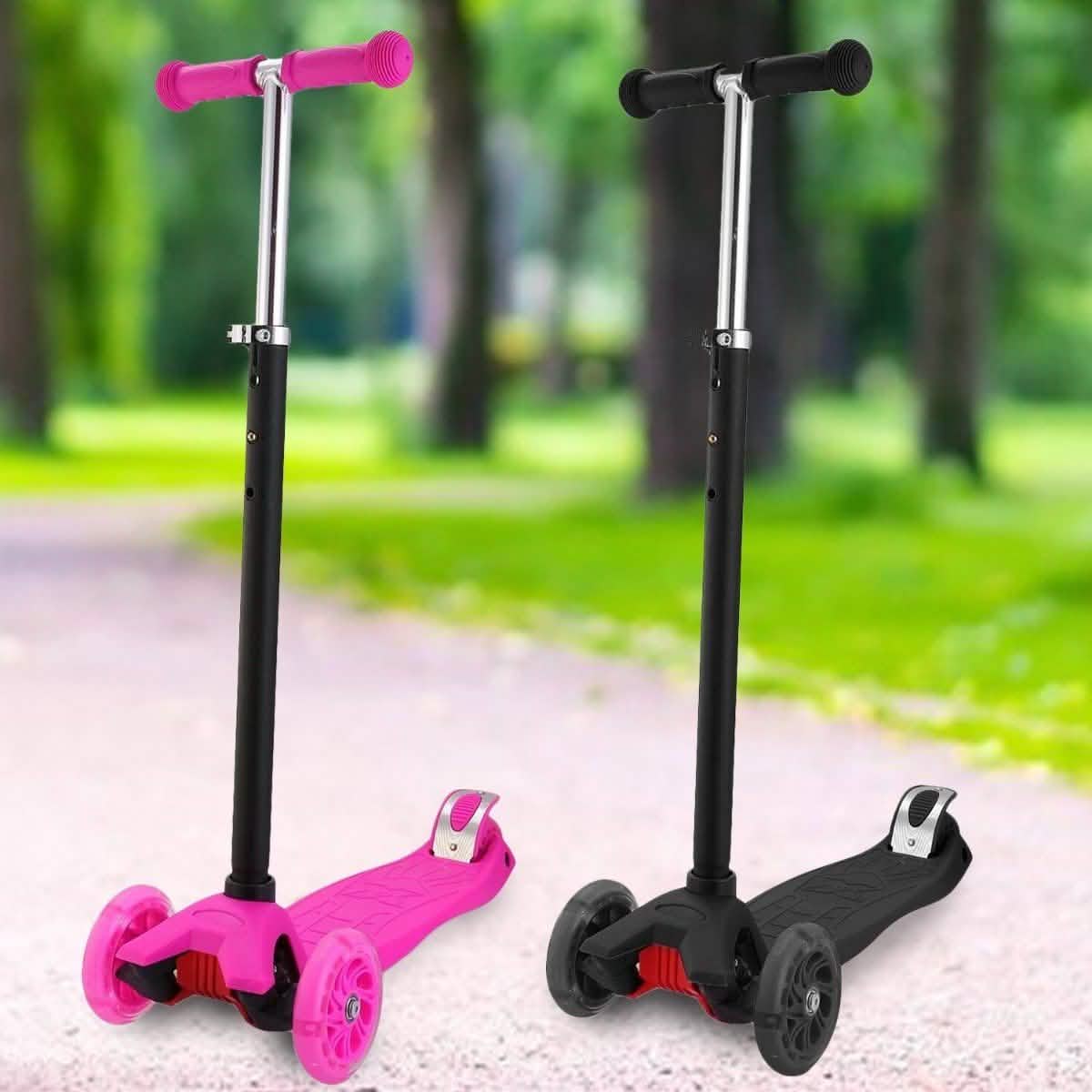 3-Wheeled LEDs Kick Scooter for Kids Flashing Scooter Adjustable Height DailySale